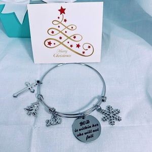 2020 God Merry Christmas Holiday Festive Religion Charm Bracelet Party Accessory